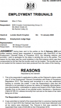 Miss C Poku V NHS Croydon Clinical Commissioning Group And Others 2302981-2019 Written Reasons